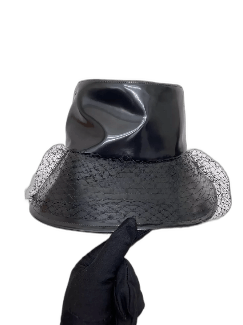 Dior Dior Black Leather Fisherman Hat with Netting Size ONE SIZE - 1 Thumbnail