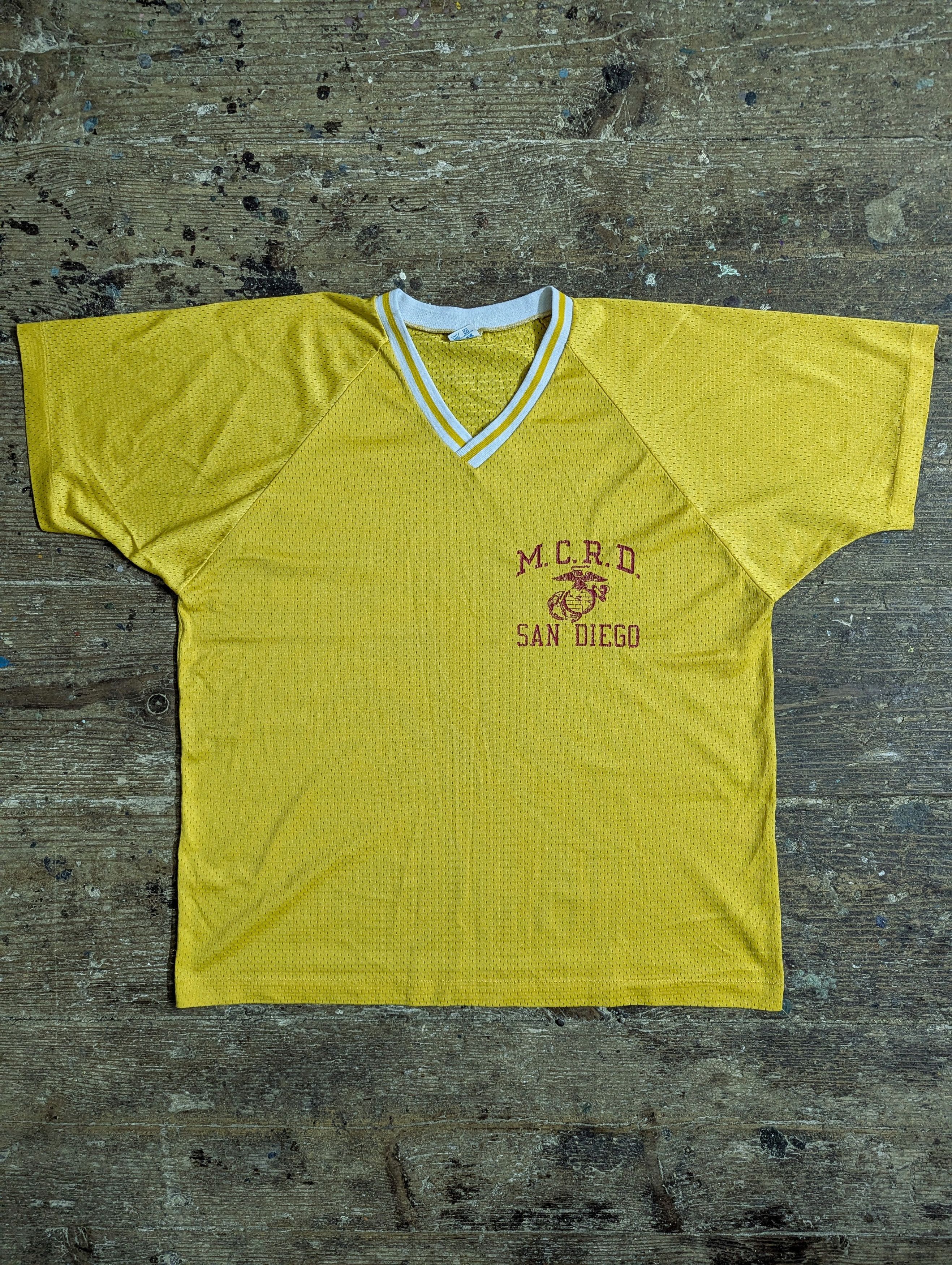 Champion 80s Champion M.C.R.D. San Diego Mesh T Shirt Size US L / EU 52-54 / 3 - 1 Thumbnail
