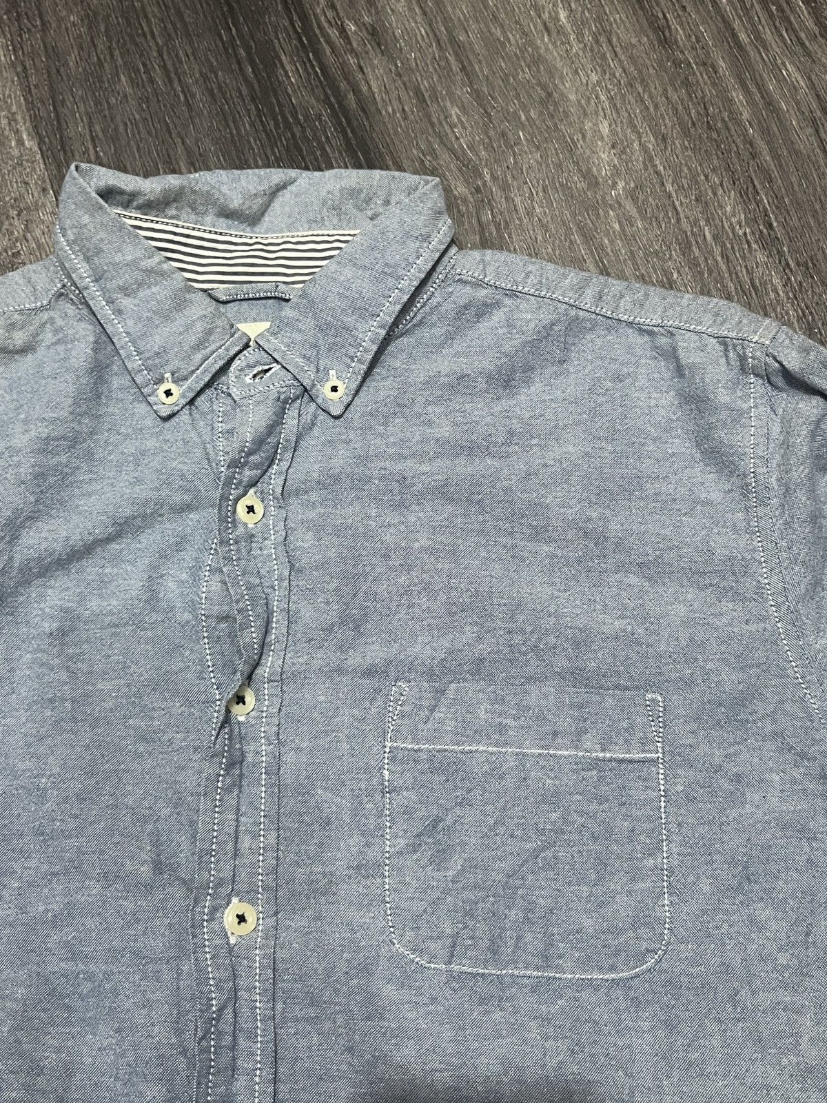 Hysteric Glamour Back Number Button Up Denim Shirt Size L / US 10 / IT 46 - 5 Thumbnail