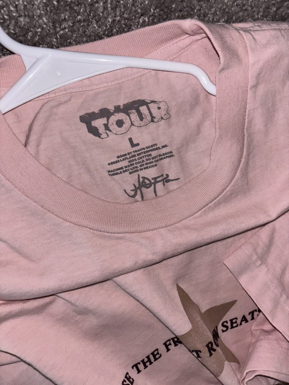 Travis Scott Travis Scott Pink star tee Size US L / EU 52-54 / 3 - 4 Thumbnail