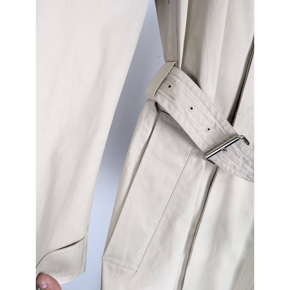Bottega Veneta o1rshd1 Cotton Double Sided Trench Coated in Birch Size US L / EU 52-54 / 3 - 6 Thumbnail