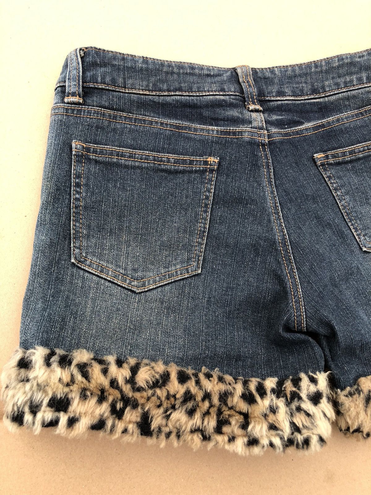 Vintage Colza Japanese Brand Y2k Leopard Fur Faux Sexy Hotpants Size 31" - 9 Thumbnail