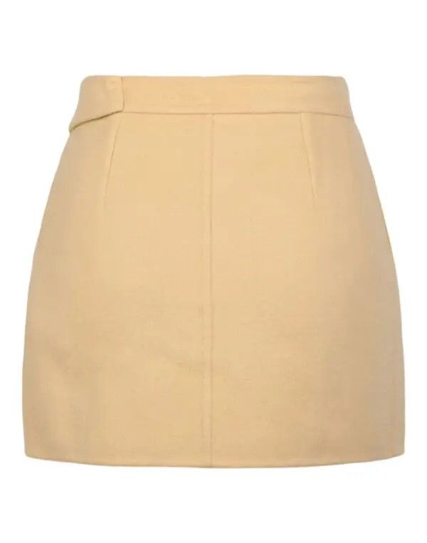 Off-White o1y1225 Mini Skirt in Beige Size 28" / US 6 / IT 42 - 2 Thumbnail