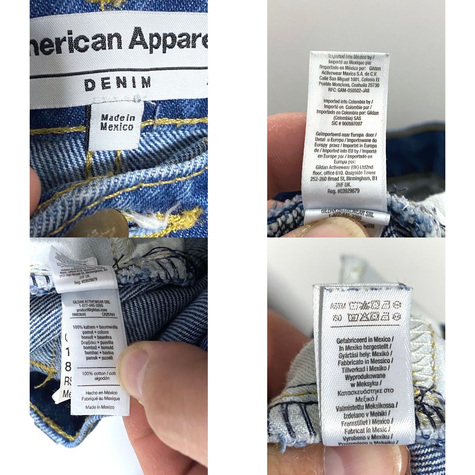 American Apparel VINTAGE American Apparel Jeans Womens 24 Denim High Waisted Raw Hem Mom Hippie Retro Preppy Shirt? Size 42" / US 20 - 8 Thumbnail