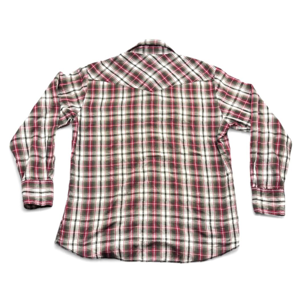 Wrangler VINTAGE Wrangler Western Shirt Adult LARGE Red Plaid Pearl Snap 90s Cowboy Shirt Mens Size US L / EU 52-54 / 3 - 3 Thumbnail