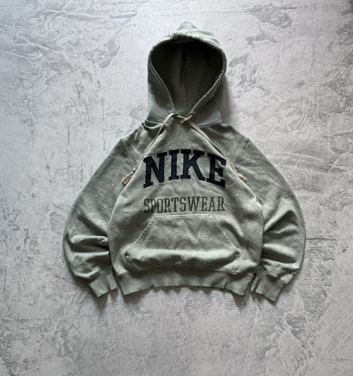 Nike 00s Nike Vintage Archive Ninja Fleece Center Swoosh Hoodie