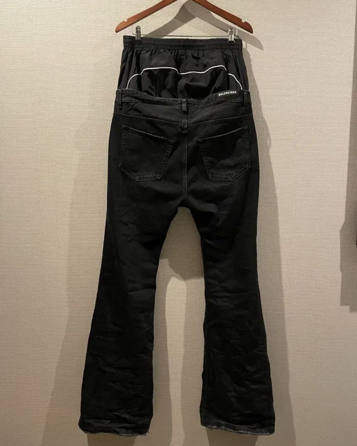 Balenciaga Balenciaga Hybrid Layered Denim Pants Size US 32 / EU 48 - 2 Thumbnail