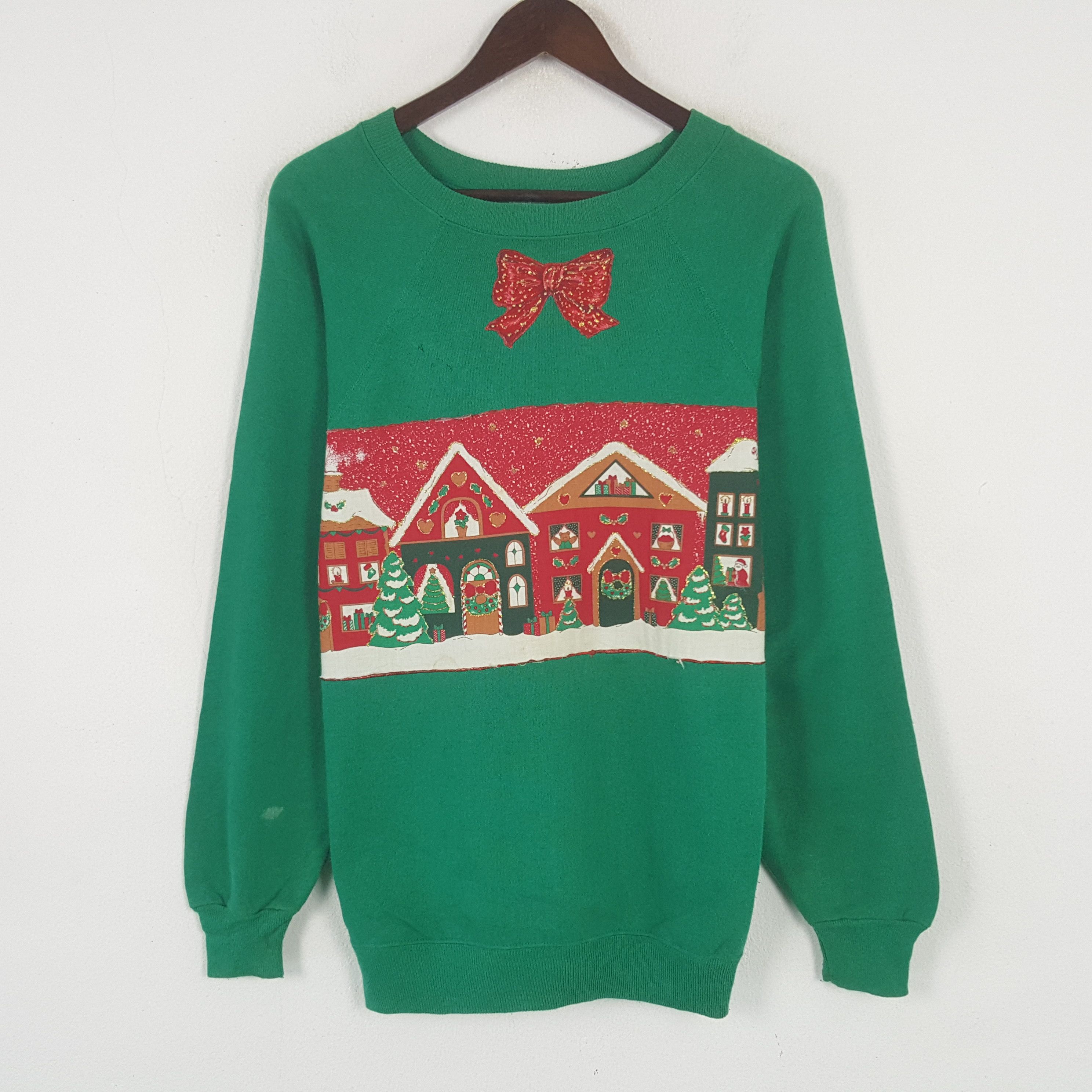 Designer × Vintage Vintage Merry Christmas Sweatshirt Size US L / EU 52-54 / 3 - 1 Thumbnail