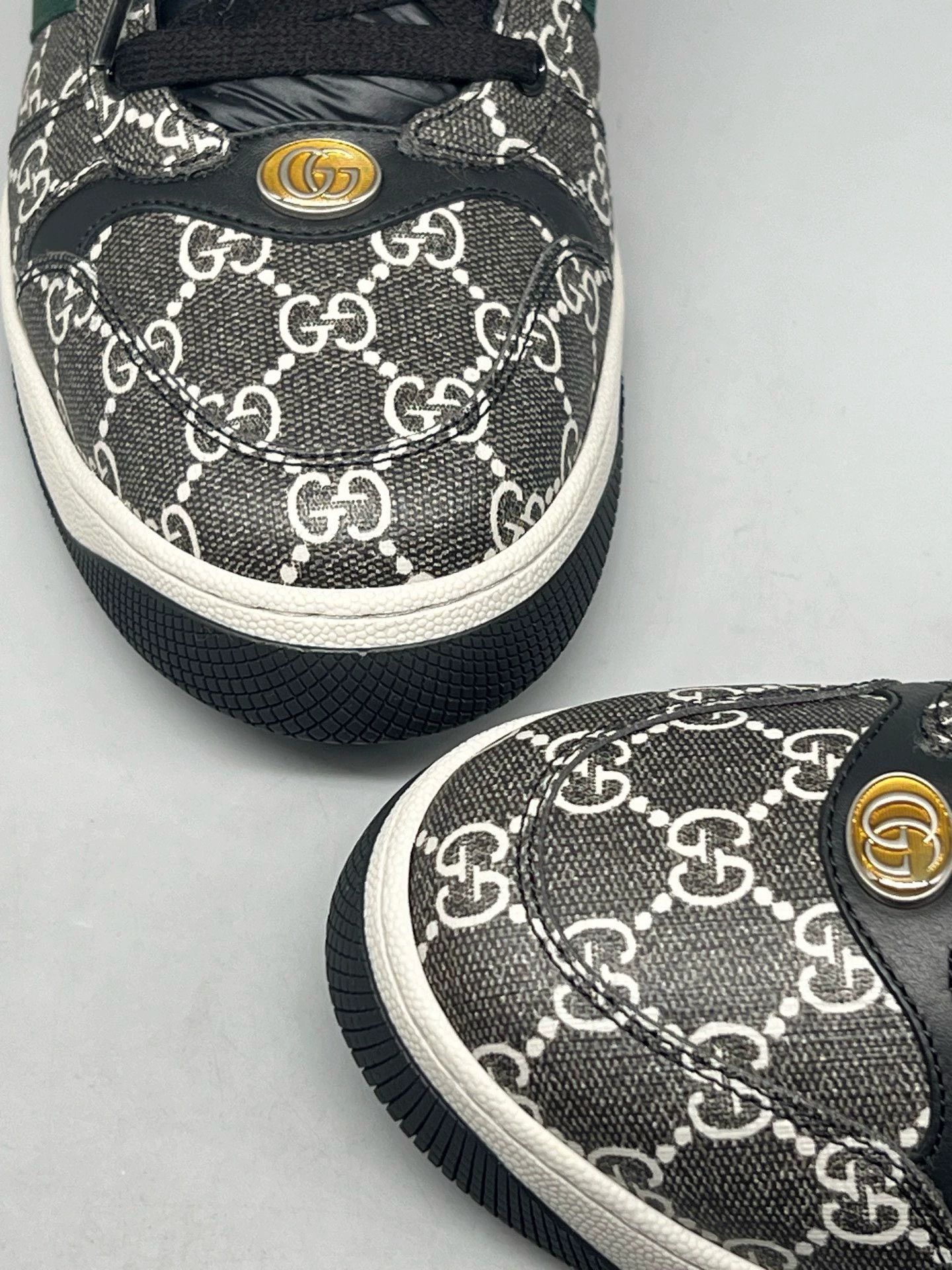 Gucci gucci mens black gray screener casual shoes Size US 8.5 / EU 41-42 - 5 Thumbnail