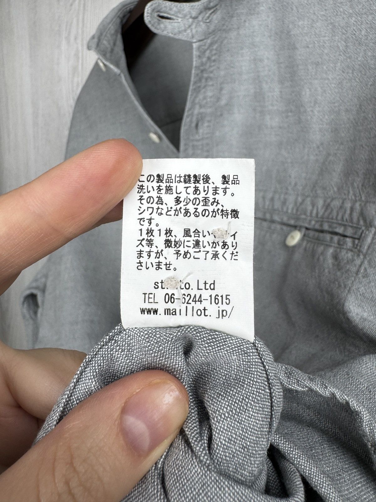 Japanese Brand maillot sunset round work grey made in japan shirt size 4 Size US L / EU 52-54 / 3 - 11 Thumbnail