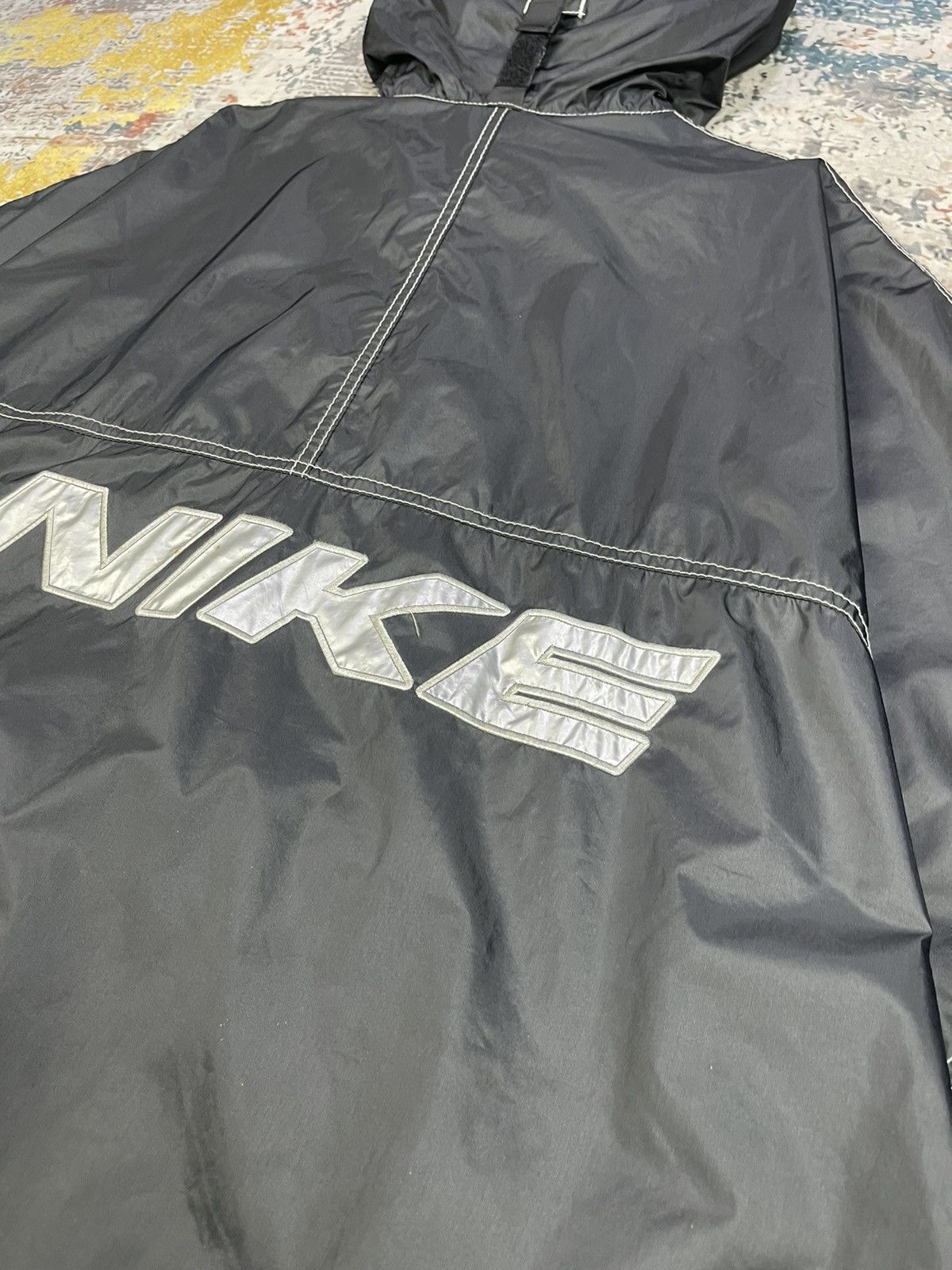 Nike Vintage 90s Nike Swoosh Anorak Back Hit Windbreaker Size US XL / EU 56 / 4 - 8 Thumbnail