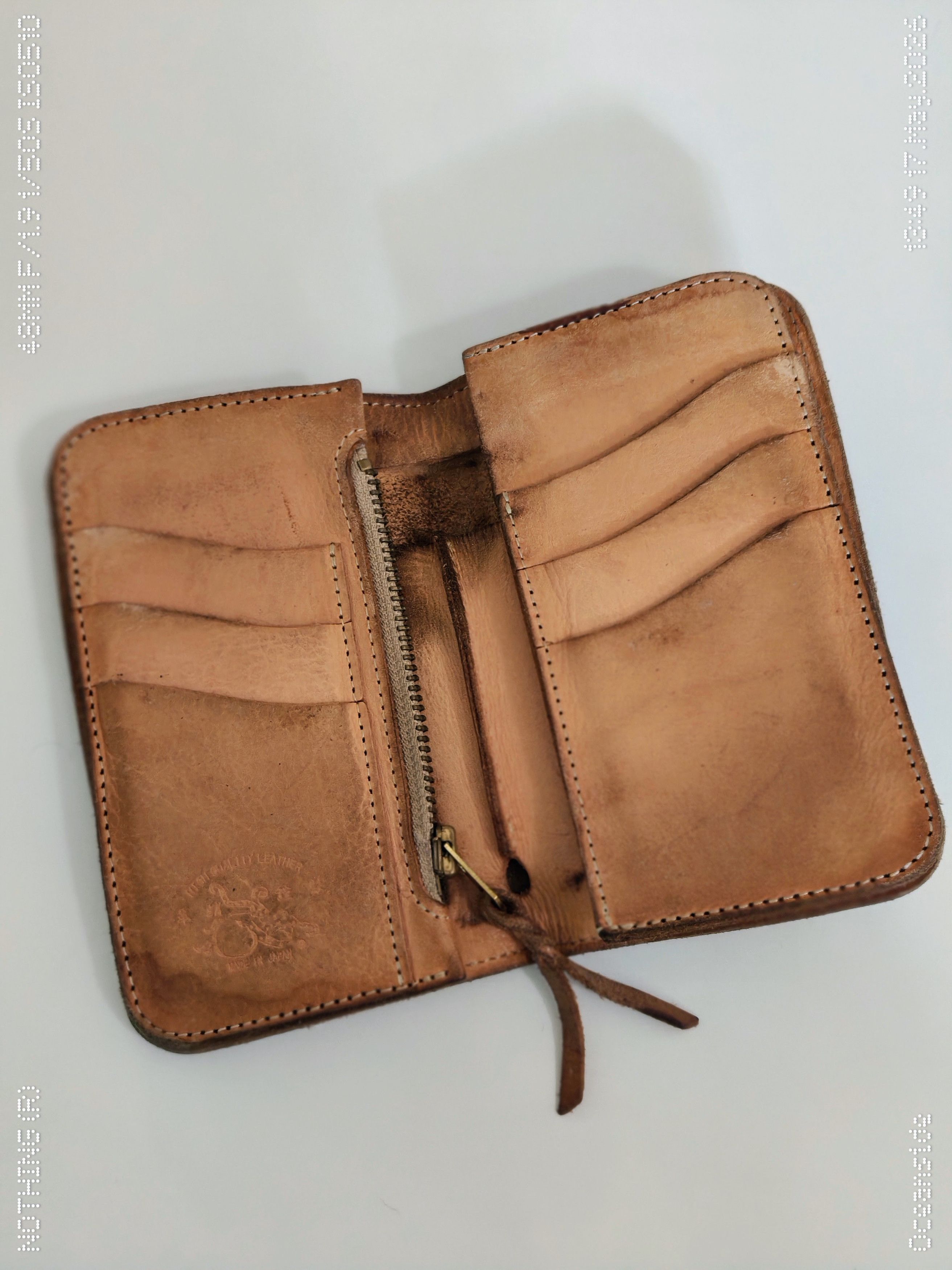 Japanese Brand Japanese Veg Tan Leather Wallet Amazing Patina Made In Japan Size ONE SIZE - 1 Thumbnail
