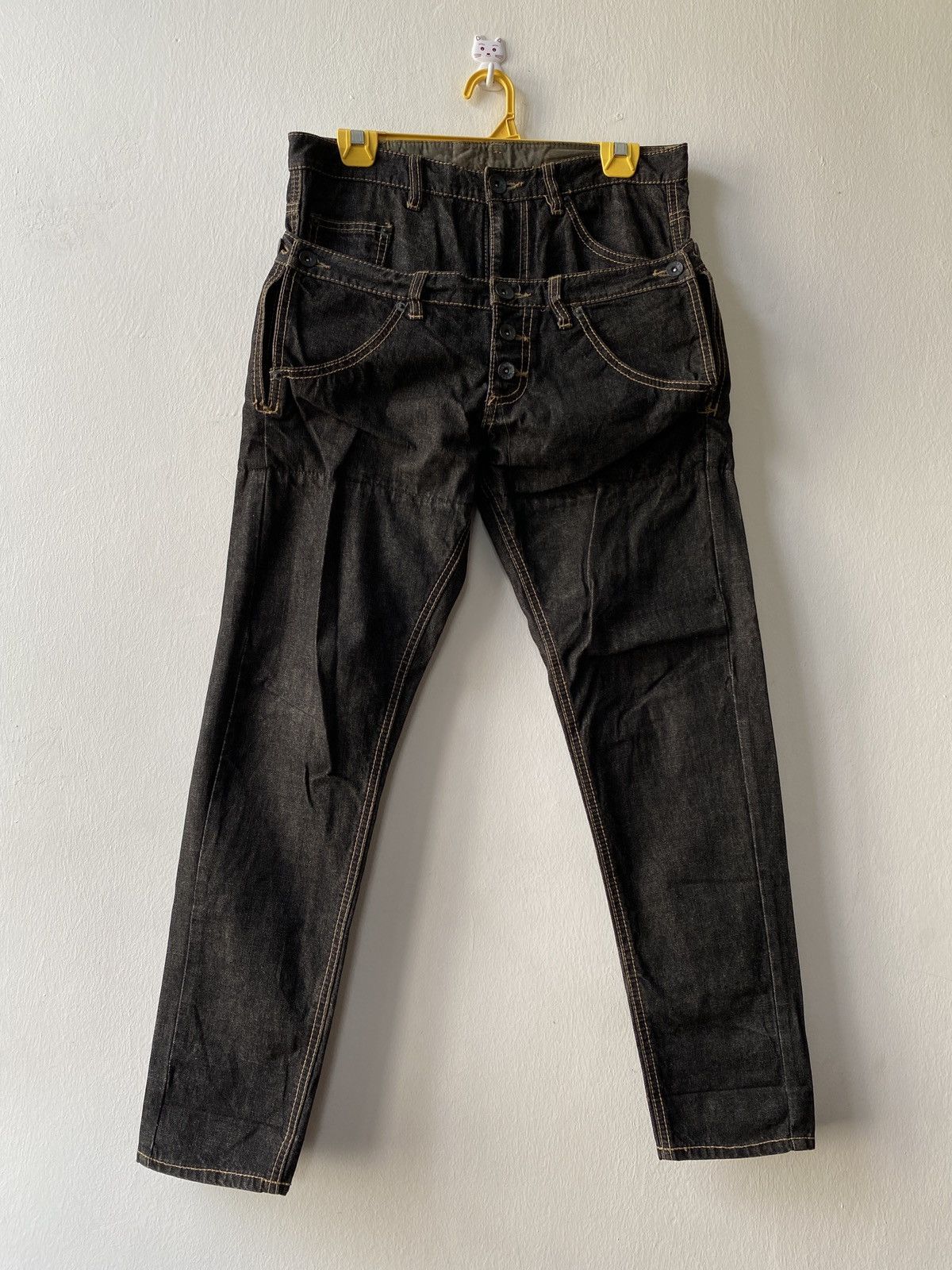 Japanese Brand × Seditionaries Vintage Japanese Graffito Stitch Double Waist Design Denim Size US 31 - 6 Thumbnail