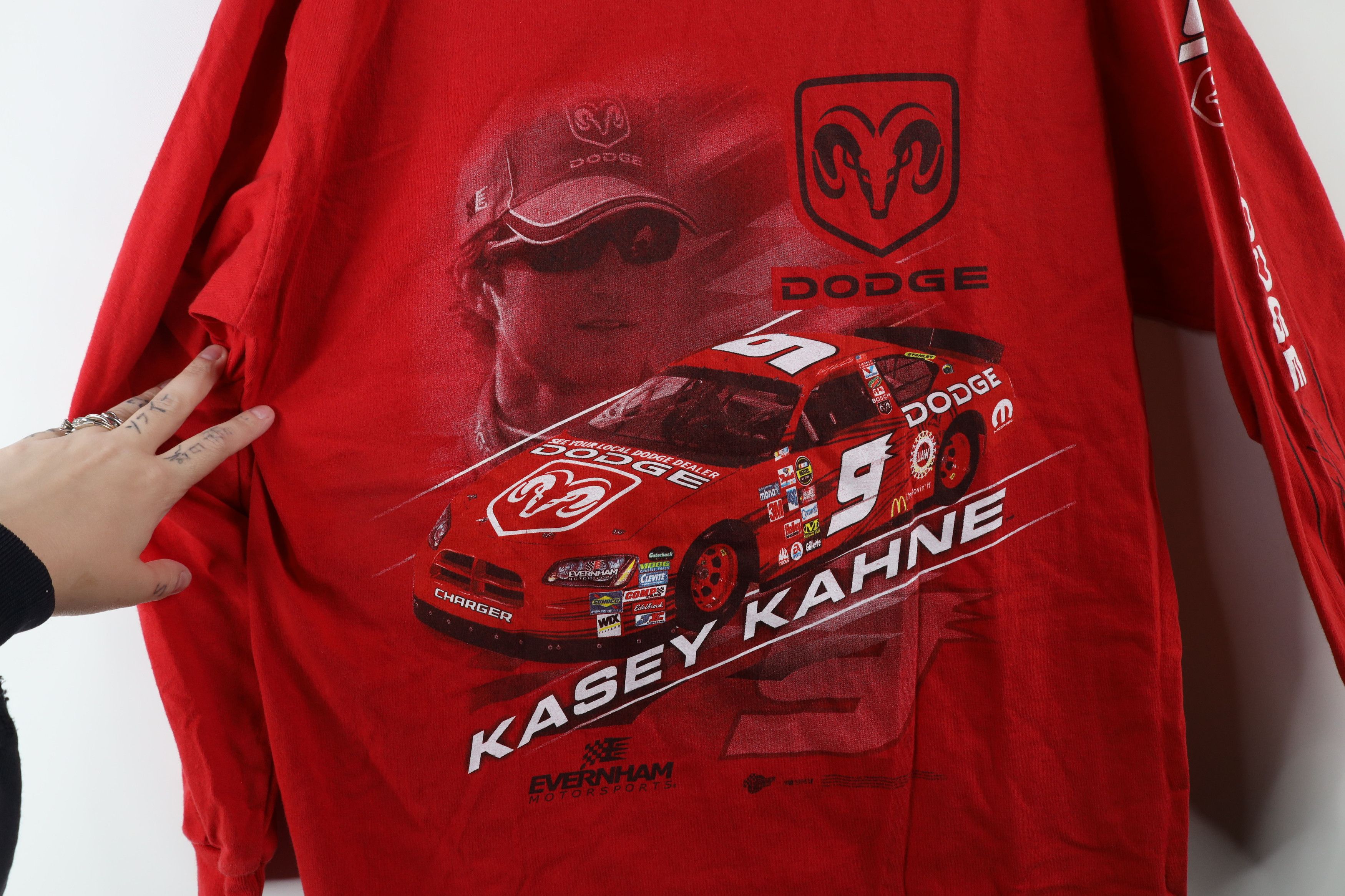 Vintage Vintage NASCAR Kahne Racing Long Sleeve T-Shirt Red Cotton Size US L / EU 52-54 / 3 - 7 Thumbnail