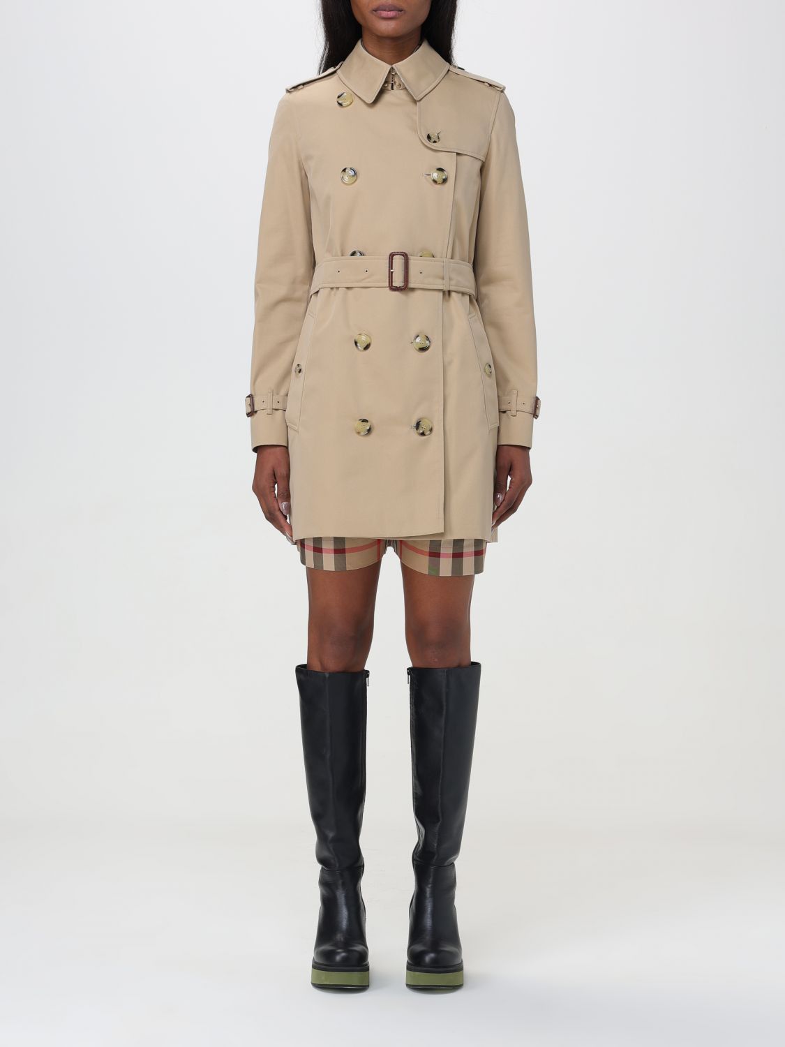 image of Burberry Trench Coat Woman Sand, Women's (Size Small)