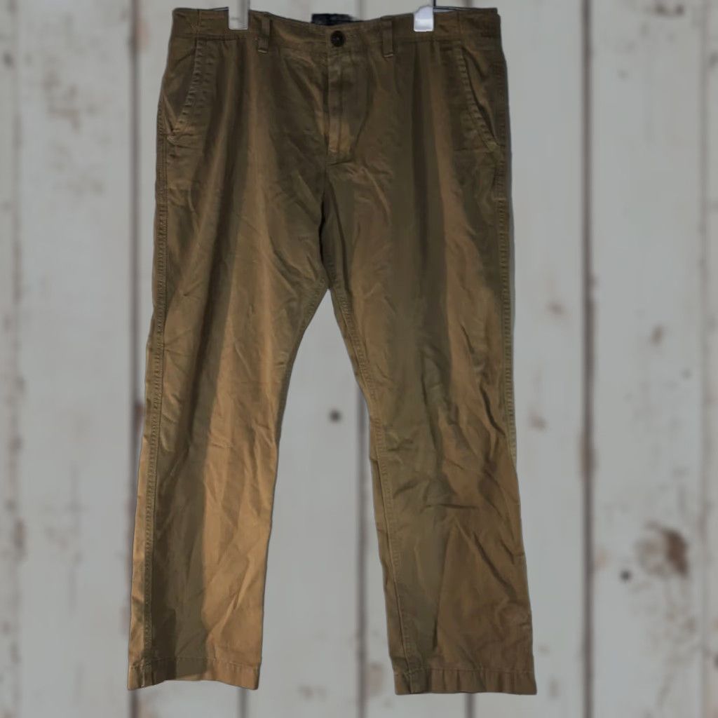 American Eagle Outfitters VINTAGE American Eagle Mens Pants Khakis Straight Fit Relaxed Cotton 36x32 Brown Size US 36 / EU 52 - 1 Thumbnail