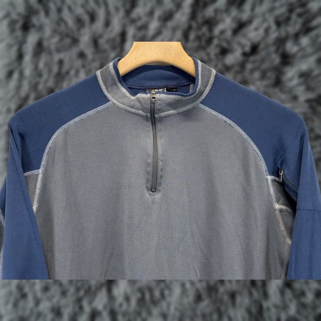 Layer 8 Kuhl Technikore 1/4 Zip Pullover Long Sleeve Mens M Base Layer Blue Gray Size US M / EU 48-50 / 2 - 1 Thumbnail