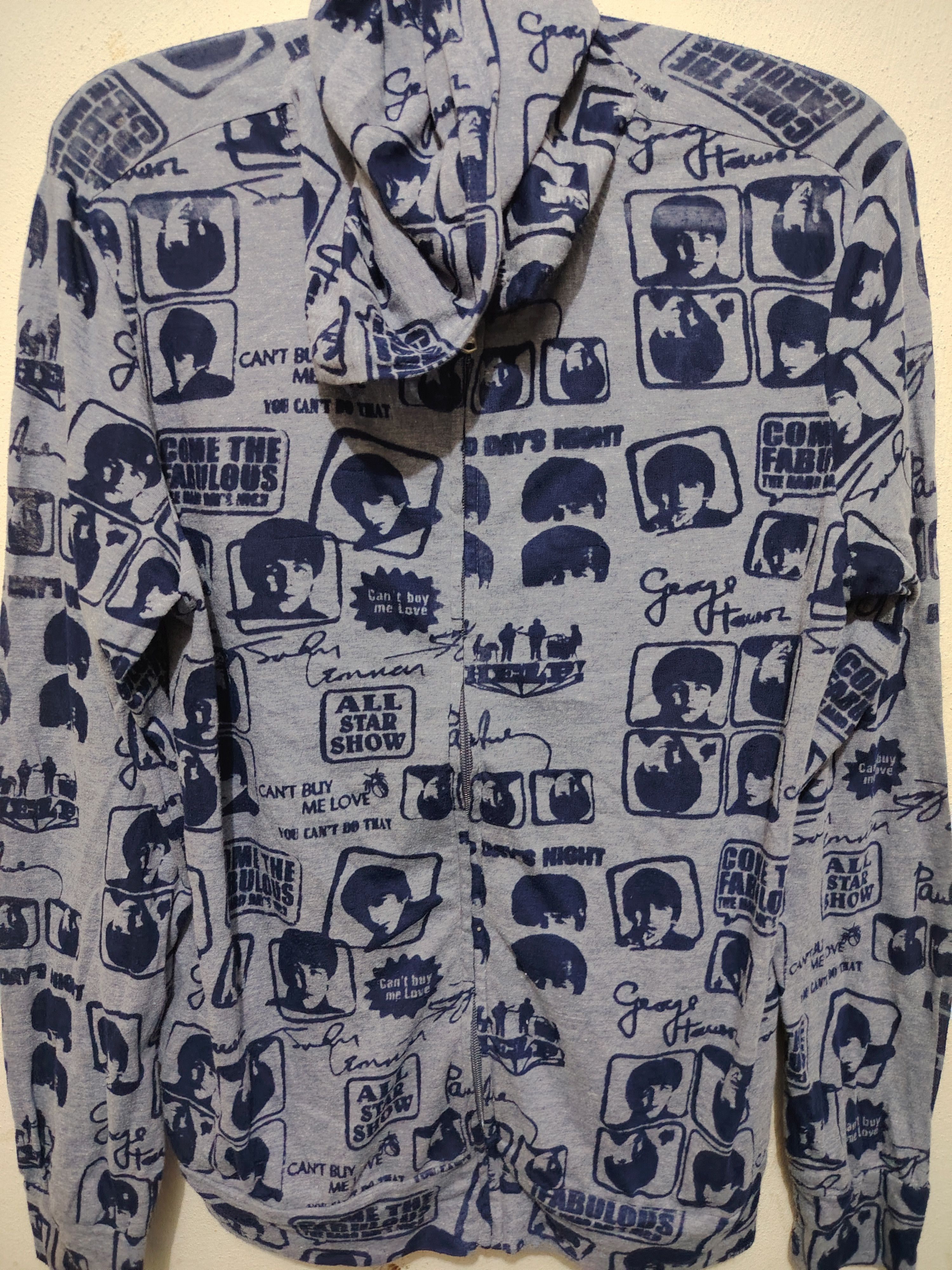 Apple × Band Tees Rare!!! The Beatles Full Printed Soft & Thin Hoodie Jacket Size US M / EU 48-50 / 2 - 3 Thumbnail