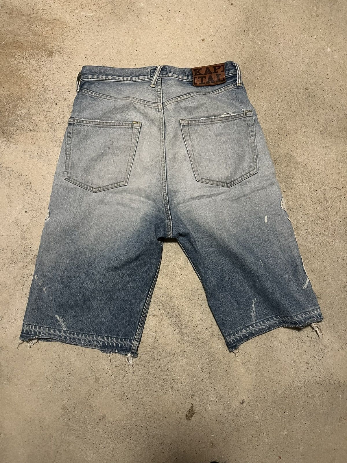 Kapital Kountry Kapital Kountry Skeleton Denim Shorts Size US 32 / EU 48 - 2 Thumbnail