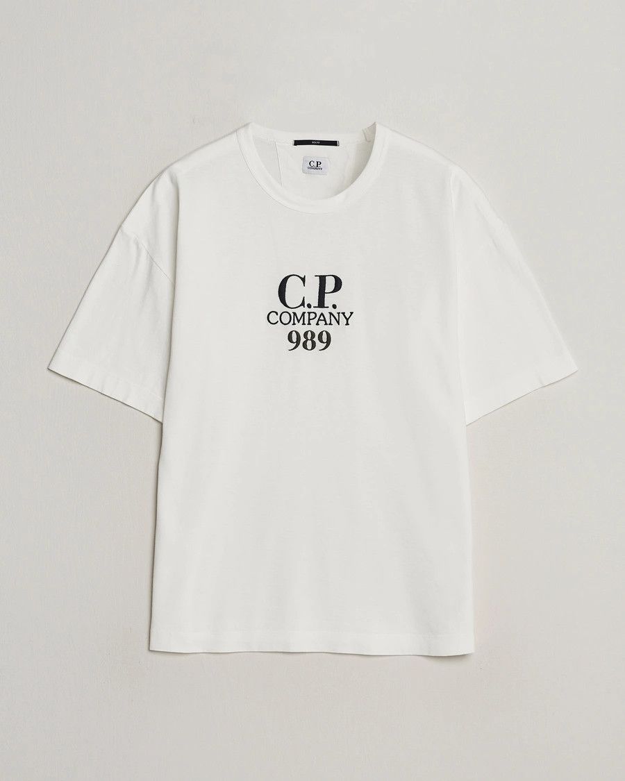 C.P. Company o1y1224 Logo Crewneck T-Shirt in Off white Size US XL / EU 56 / 4 - 1 Thumbnail