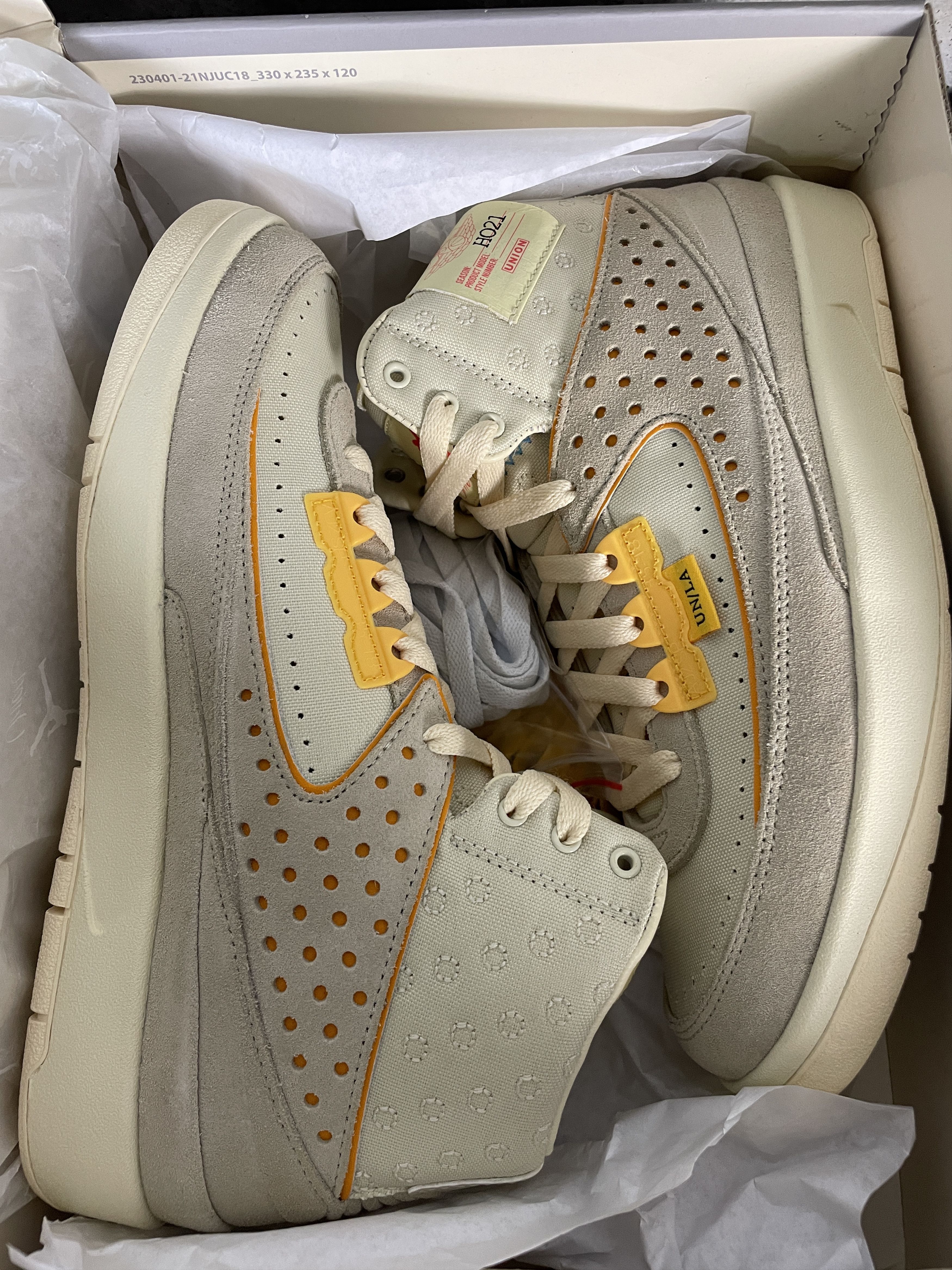 Jordan Brand Jordan 2 Retro SP "Union - Rattan" PROMO SAMPLE Size US 7 / EU 40 - 3 Thumbnail