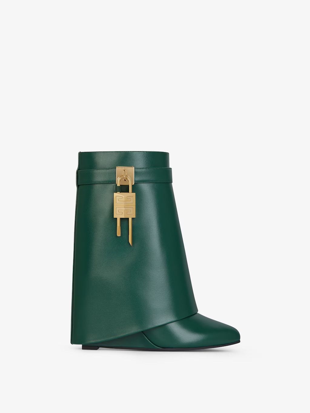 Givenchy o1w1db10525 Shark Lock Ankle Boots in Green Size US 9 / IT 39 - 1 Thumbnail