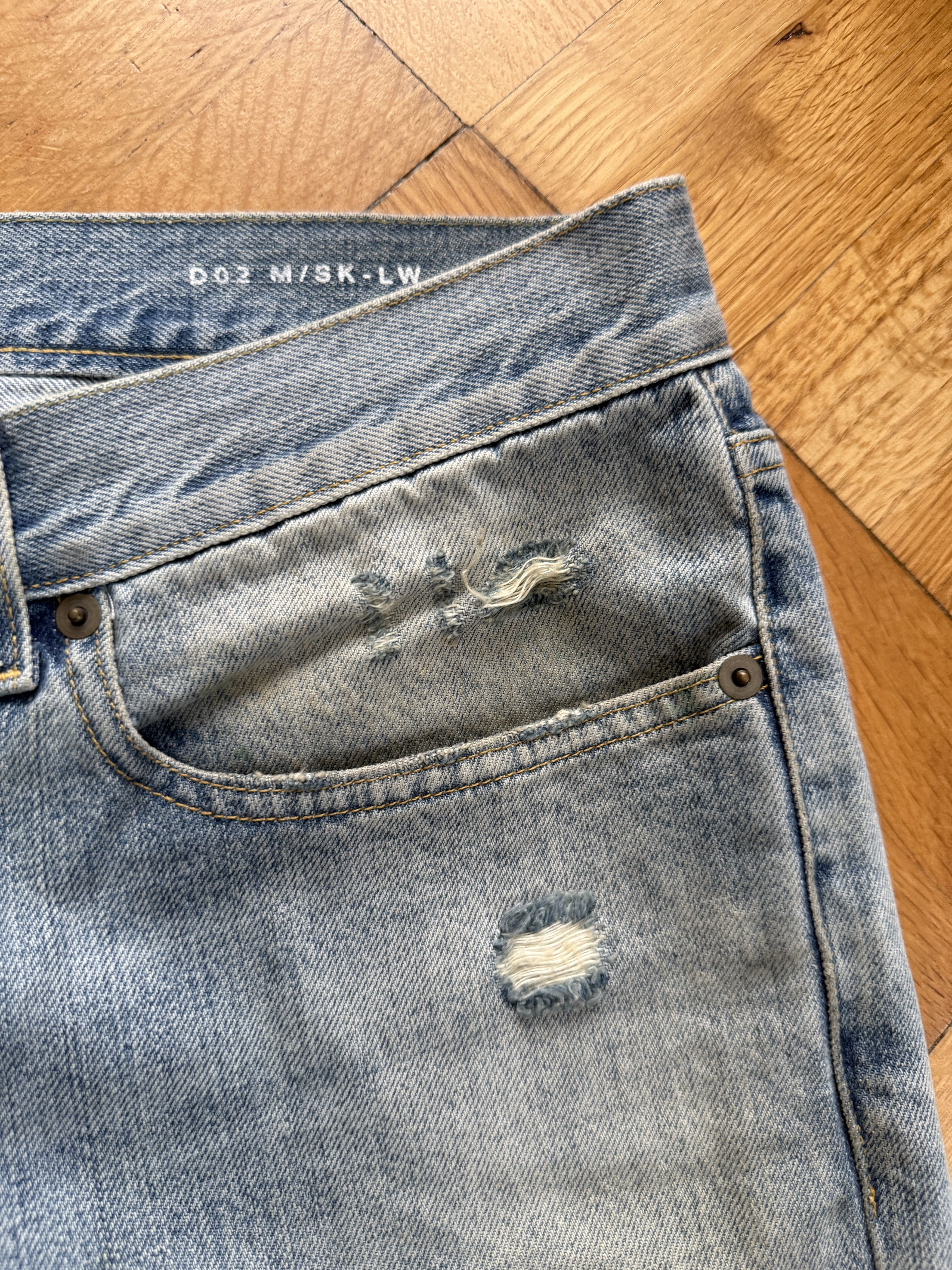 Yves Saint Laurent YSL Distressed Denim Size US 34 / EU 50 - 3 Thumbnail