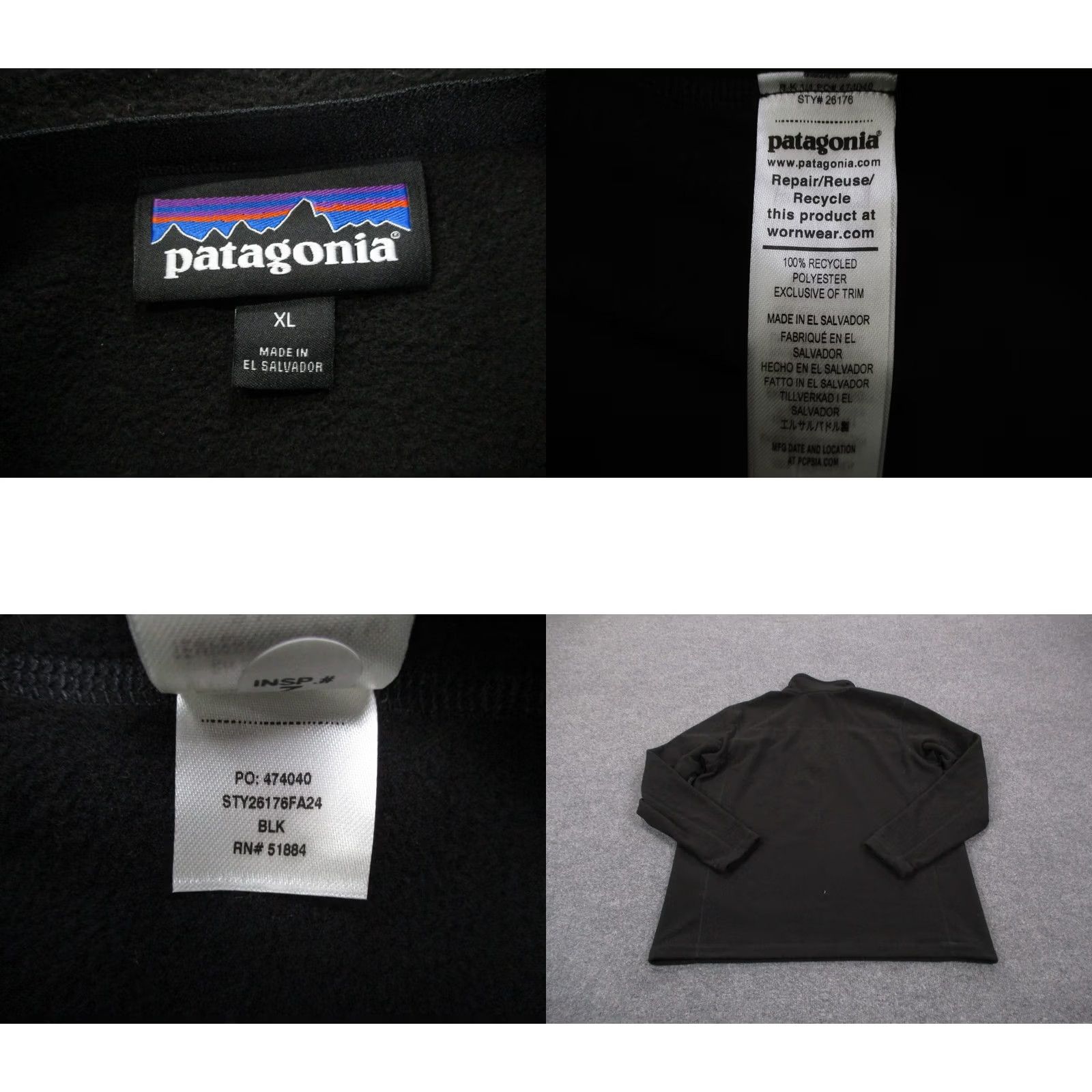 Patagonia Patagonia Jacket Mens XL Black Better Sweater Hiking Performance Zip Pockets Windproof 1/4 Zip Fleece Outdoor Size US XL / EU 56 / 4 - 8 Thumbnail