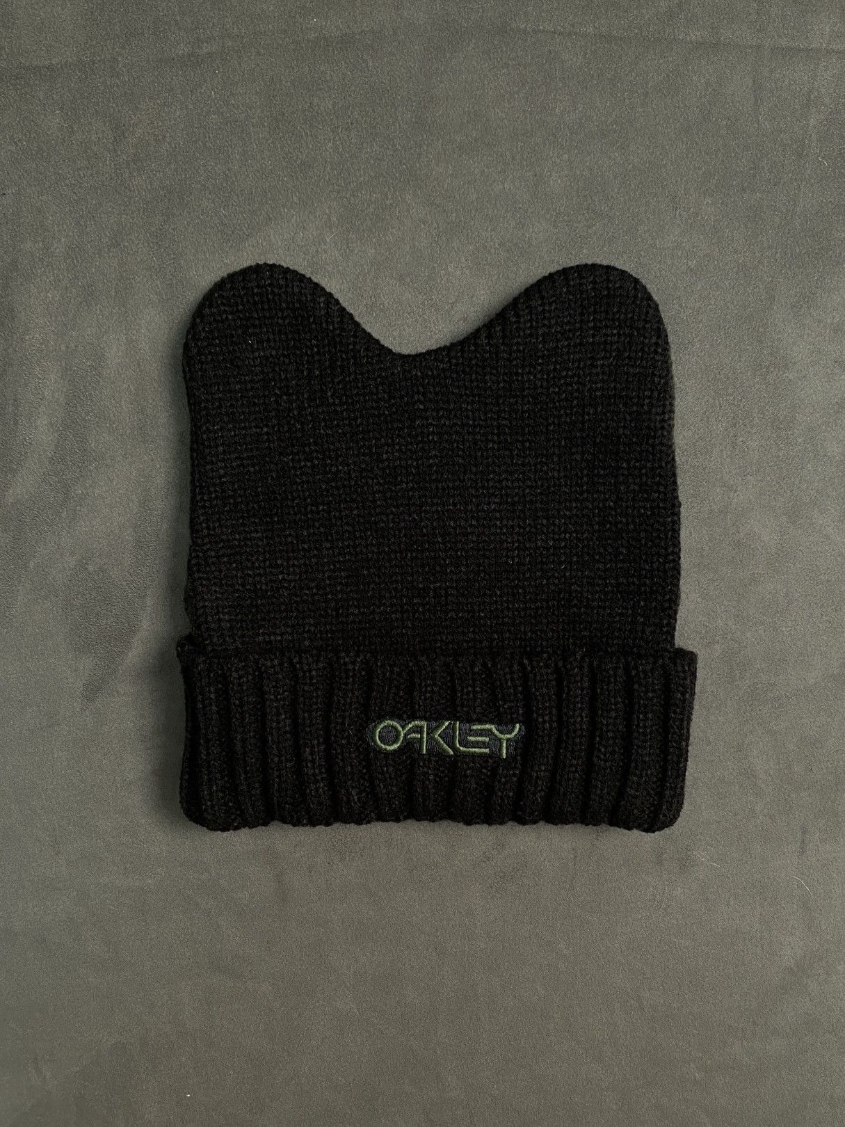 Oakley Deadstock Oakley Embroidered Floppy Black Beanie OS Size ONE SIZE - 3 Thumbnail