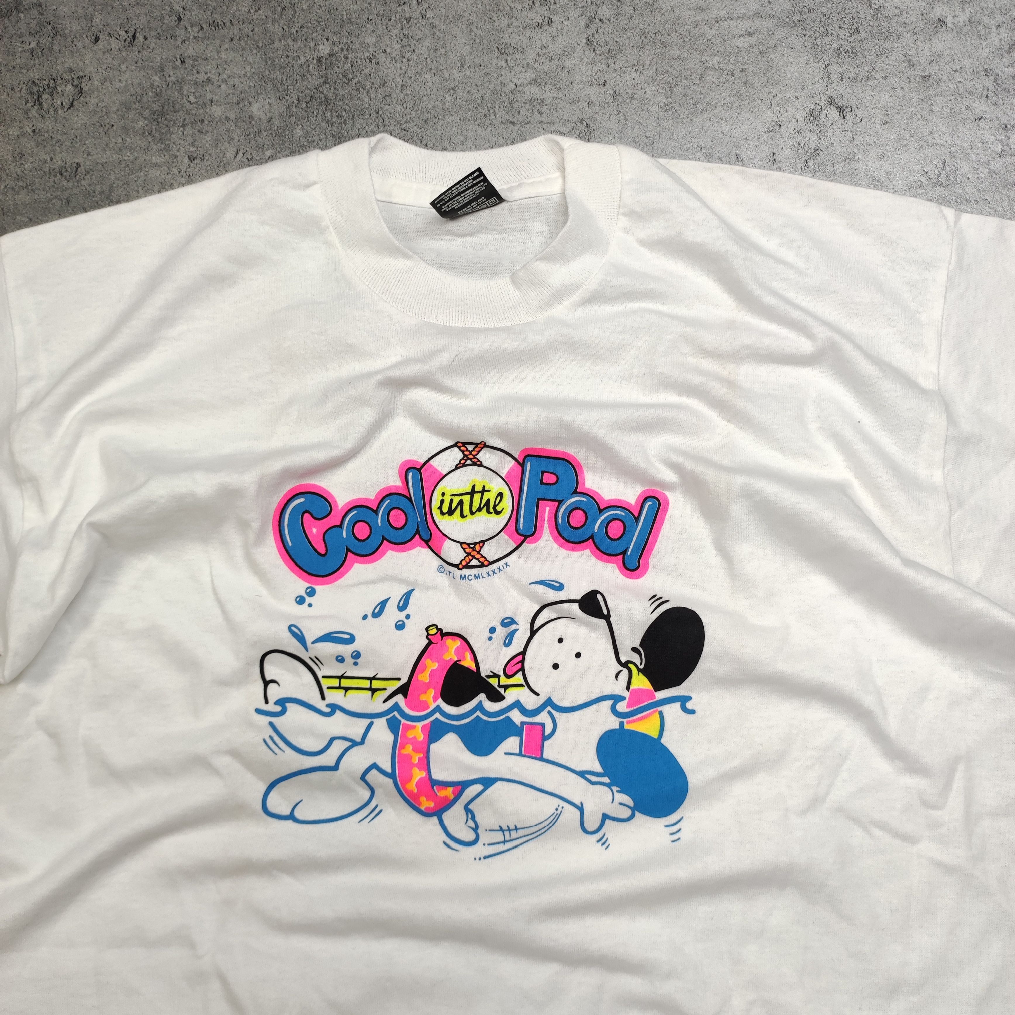 Vintage Vintage RARE Cool in the Pool 90s Screen Stars Promo Tee Size US L / EU 52-54 / 3 - 4 Thumbnail