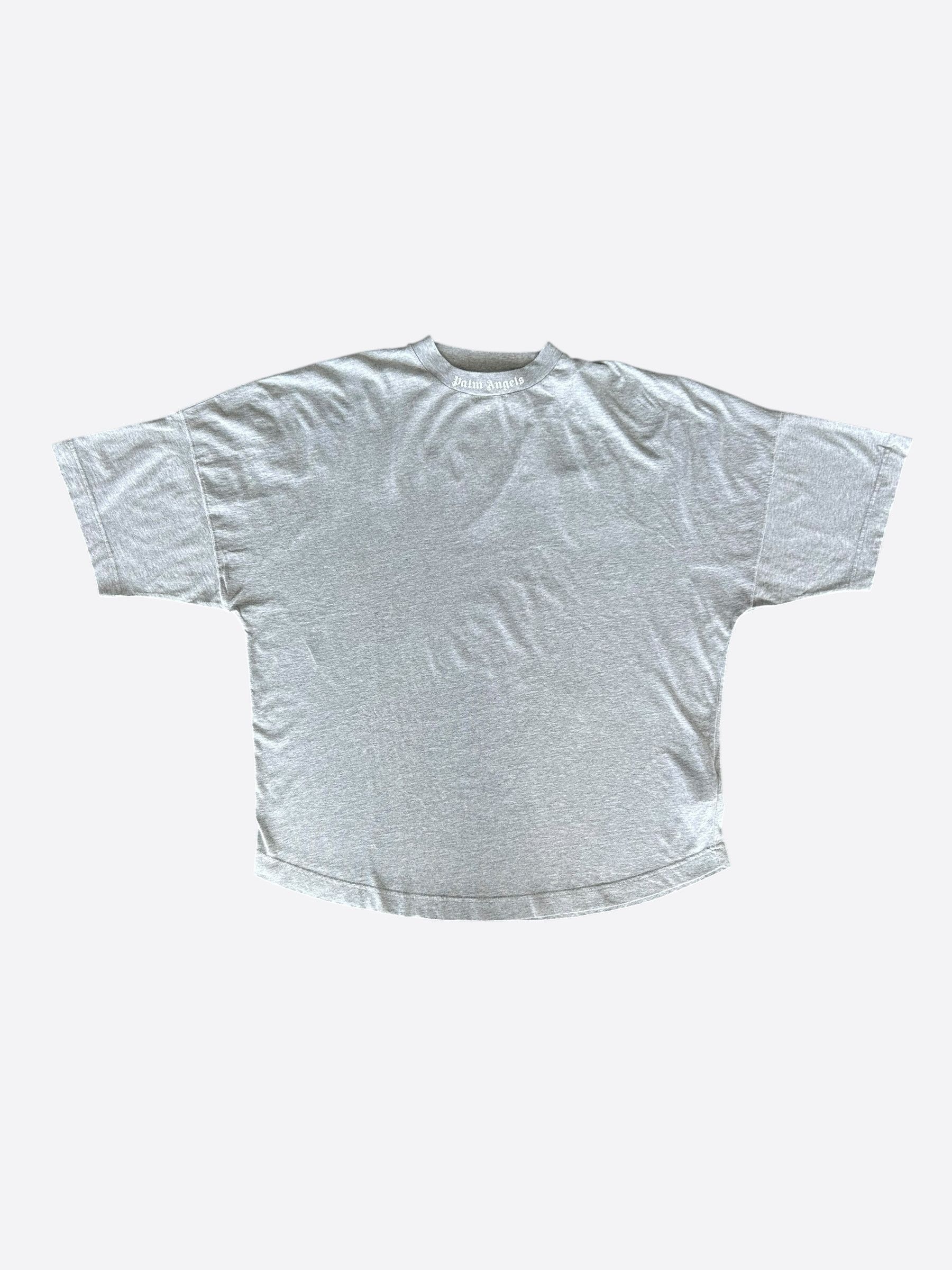 Palm Angels Palm Angels Grey & White Classic Logo T-Shirt Size US L / EU 52-54 / 3 - 1 Thumbnail