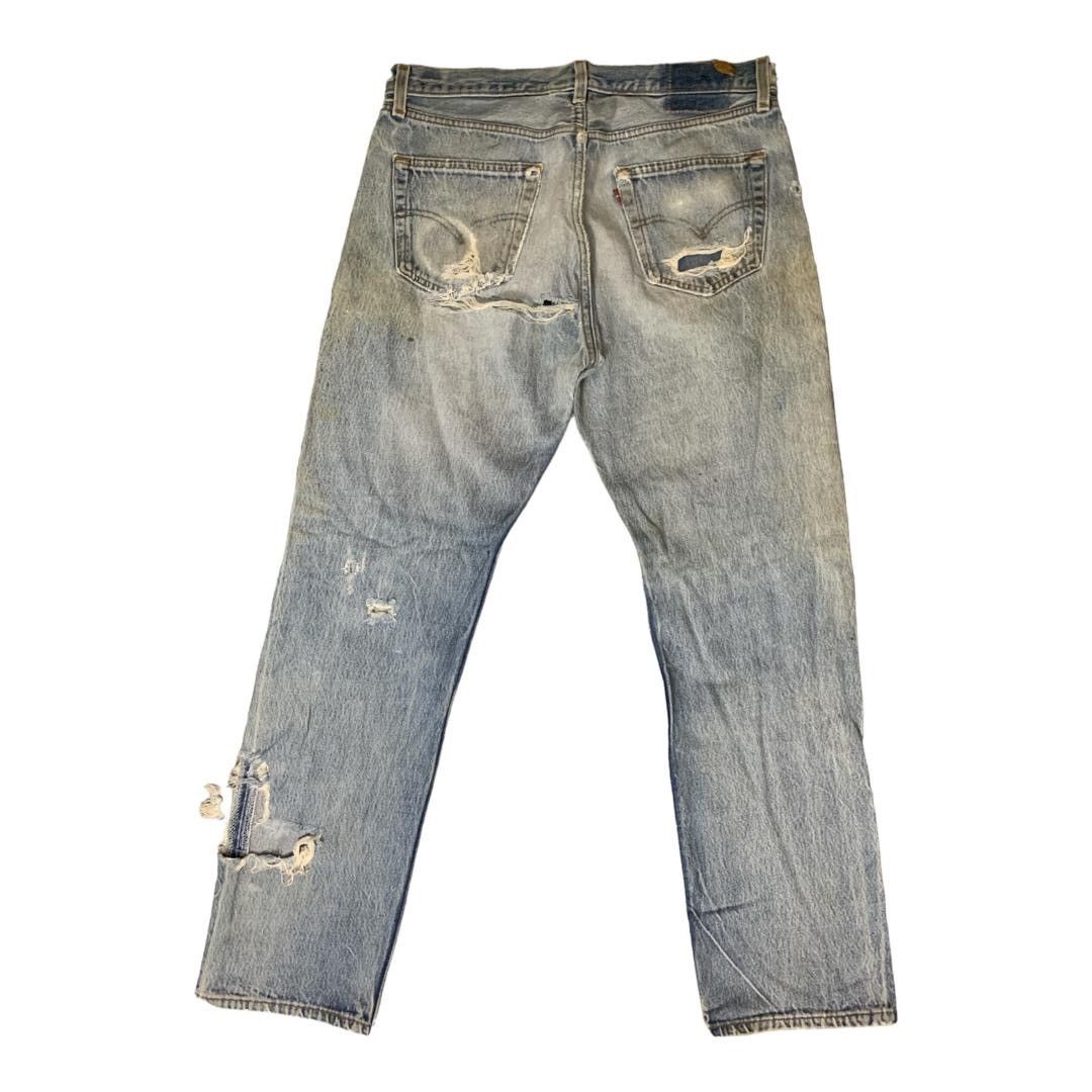 Levi's Vintage Clothing Vintage Levi’s 501 Distressed Denim Size US 34 / EU 50 - 3 Thumbnail