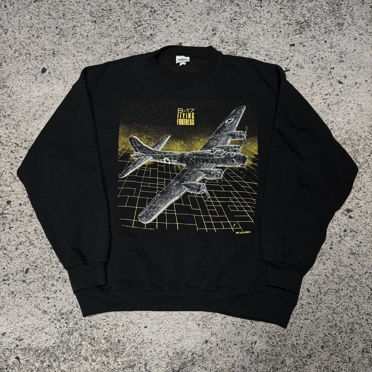 Vintage Vintage 1989 Blackbird B-17 Flying Fortress Crewneck Size US XL / EU 56 / 4 - 1 Thumbnail