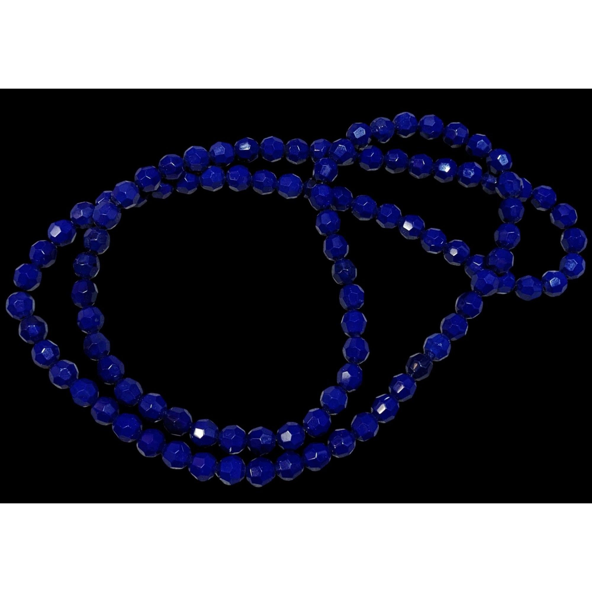 Other Dark Elegant Blue Faceted Glass Beaded Necklace Size ONE SIZE - 1 Thumbnail