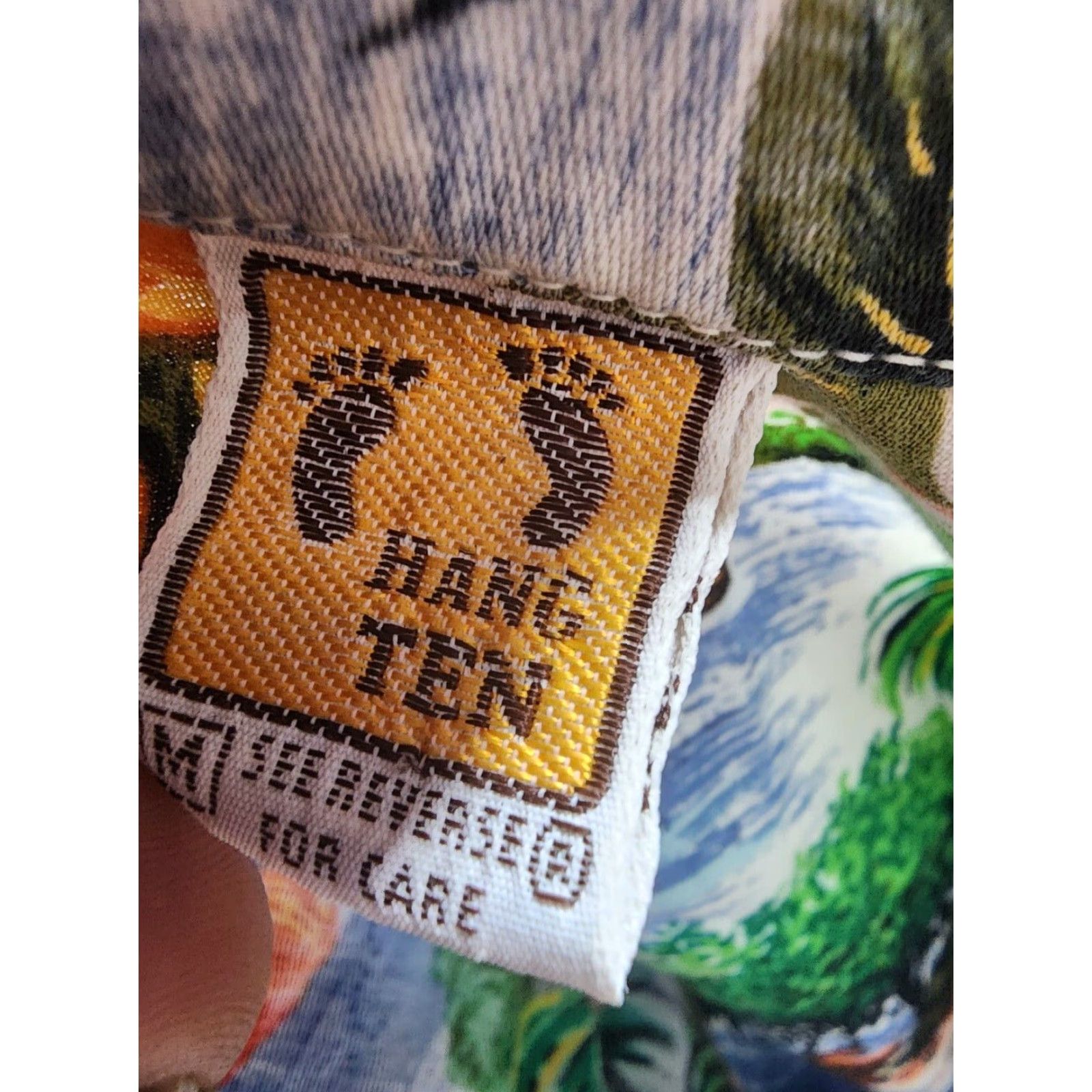 Hang Ten Vintage Hang Ten Hawaiian Shirt Men M Short Sleeve Floral Button-Up 70s Blue Size US M / EU 48-50 / 2 - 5 Thumbnail