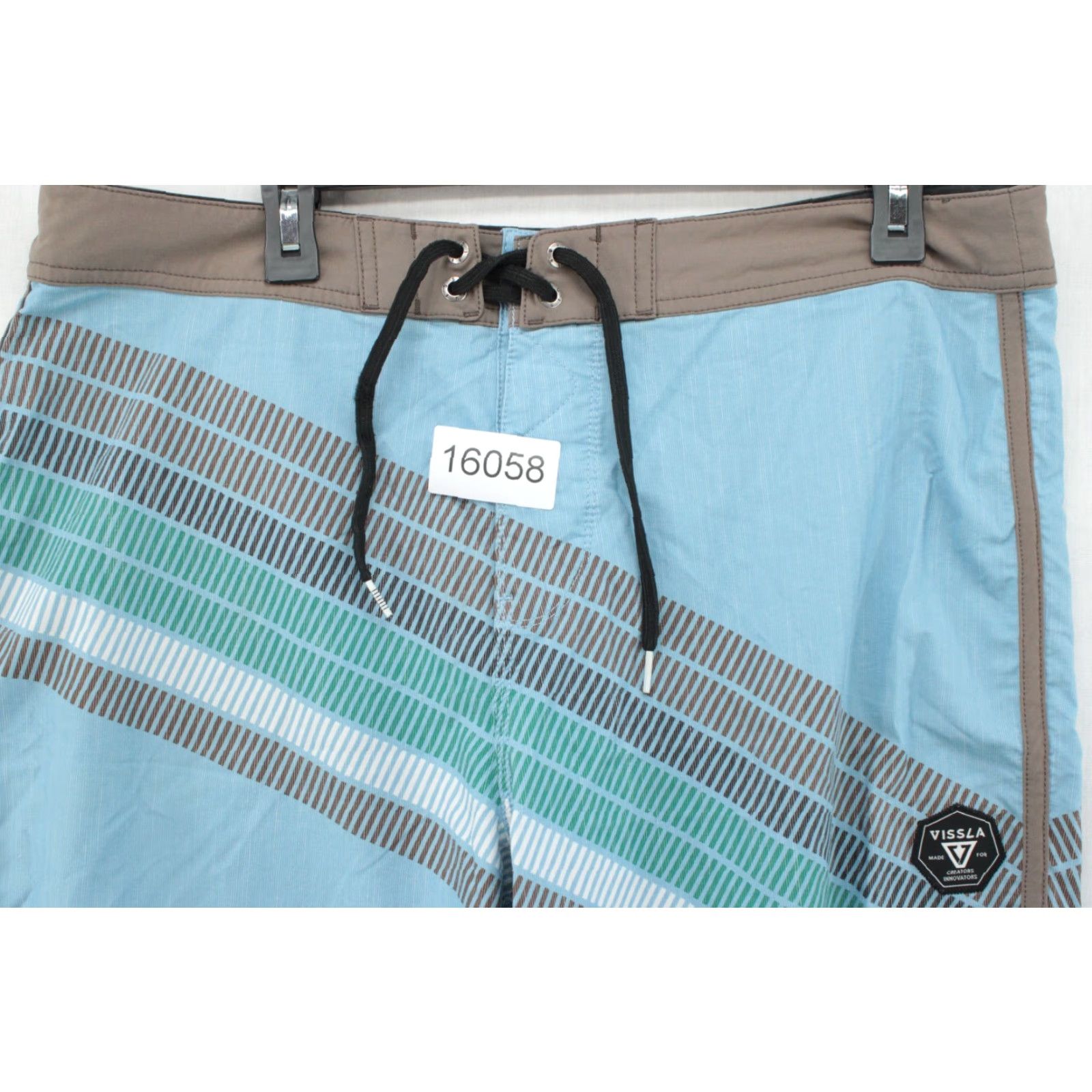 Vissla Vissla Board Shorts Men Size 36 Blue Striped Swim Trunks Beach Surfing Size US 36 / EU 52 - 7 Thumbnail