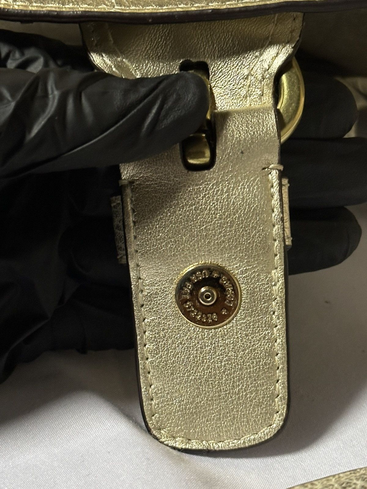 Coach Coach Metallic Whipstitch Leather Convertible Bag. Size ONE SIZE - 12 Thumbnail