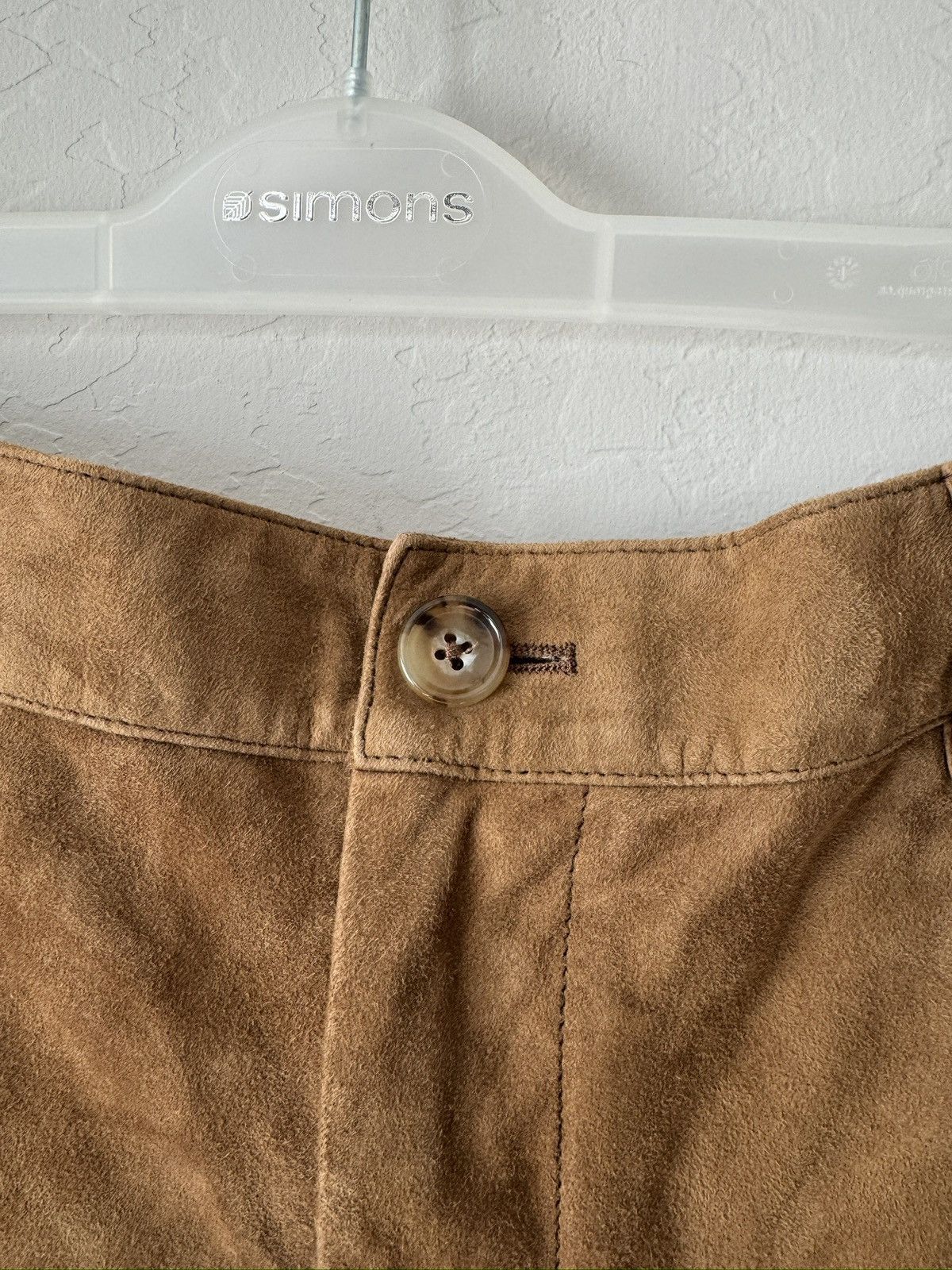 Todd Snyder $1600 Tan Lamb Suede Cargo Shorts Size US 36 / EU 52 - 2 Thumbnail