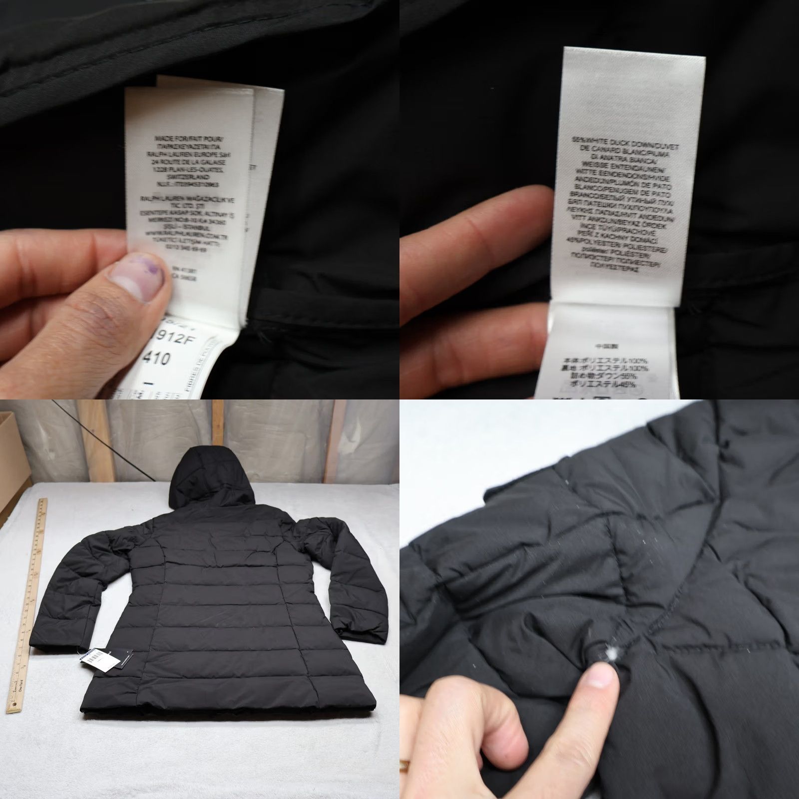Ralph Lauren Lauren Ralph Lauren Puffer Jacket Women Petite Small Black Quilted Winter Designer NWD Size S / US 4 / IT 40 - 10 Thumbnail