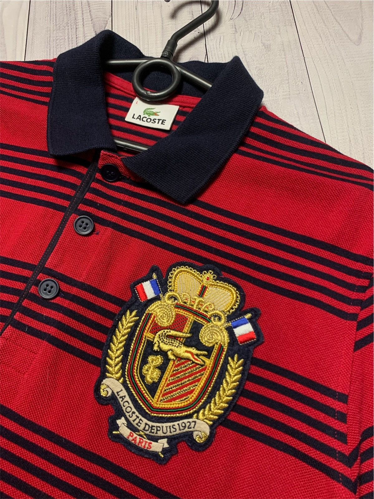 Lacoste × Vintage Lacoste rugby jersey striped vintage logo Size L Size US L / EU 52-54 / 3 - 3 Thumbnail