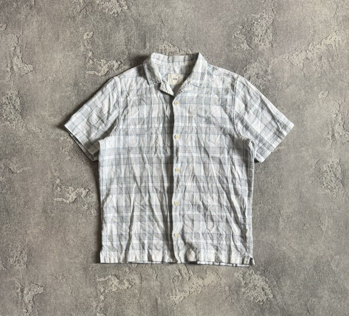Folk Folk 3size linen button up casual shirt polo short sleeve Size US M / EU 48-50 / 2 - 7 Thumbnail