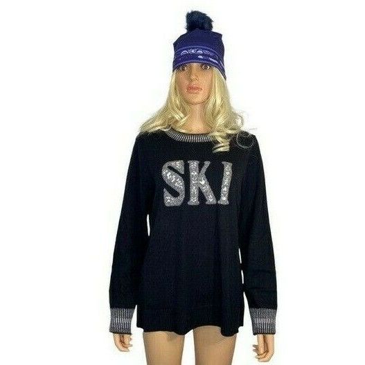 Designer Krimson Klover Blue Pompom Beanie HAT Apres Ski removable Po Size ONE SIZE - 5 Thumbnail
