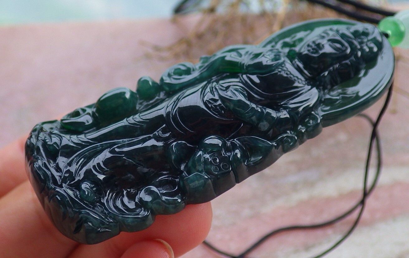 Other 106927 VS Certified Jadeite Jade Green pendant Guanyin Size ONE SIZE - 6 Thumbnail