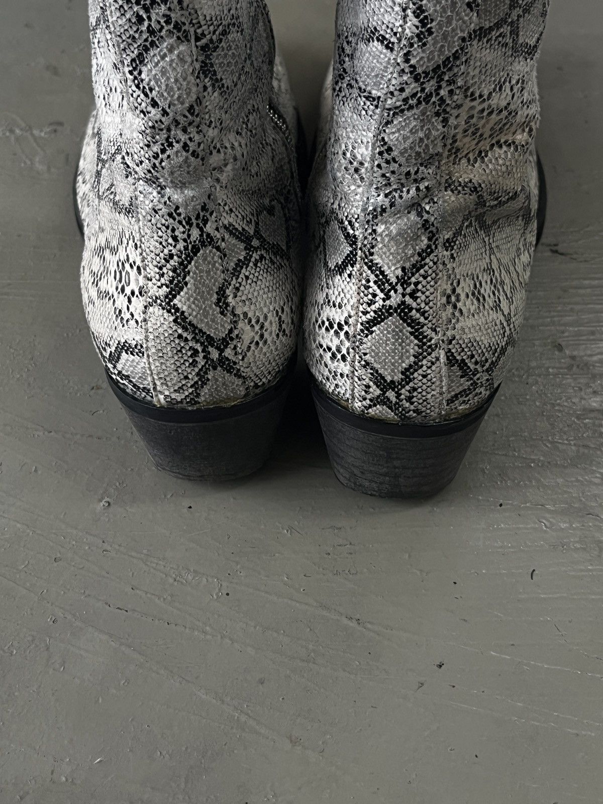 KMRii Snakeskin Chelsea Zipper Boots Inspired by Saint Laurent Size US 8 / EU 41 - 8 Thumbnail