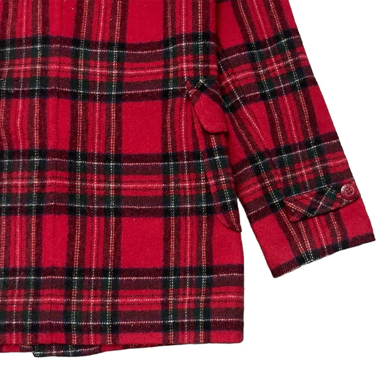 Angel Blue Vintage Angel Blue Plaid Duffle Wool Fur Hooded Coat Size US S / EU 44-46 / 1 - 15 Thumbnail