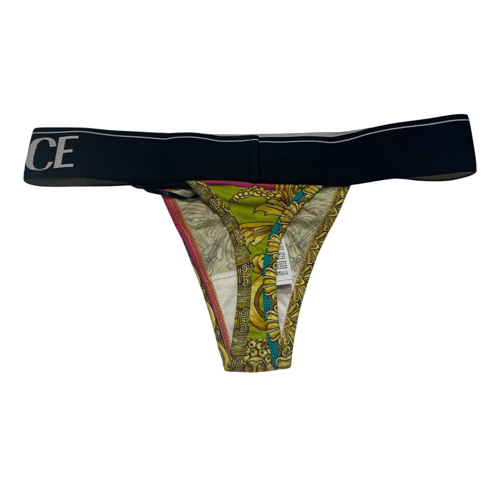 9-4 VERSACE Women's Panties Thong Baroque Size 1/ XS