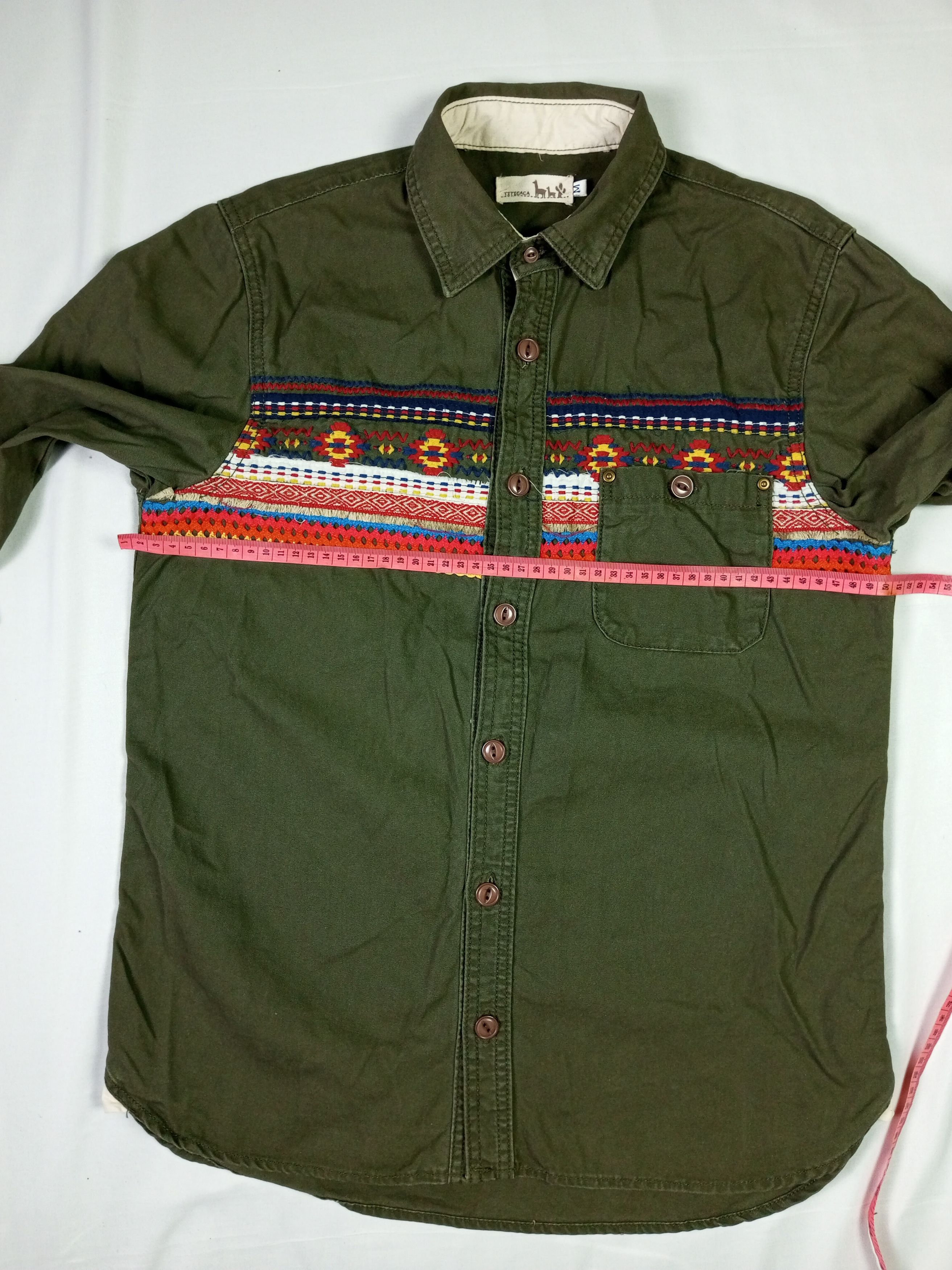 Japanese Brand TITICACA Embroidery navajo Long Sleeve Shirt Size US M / EU 48-50 / 2 - 11 Thumbnail