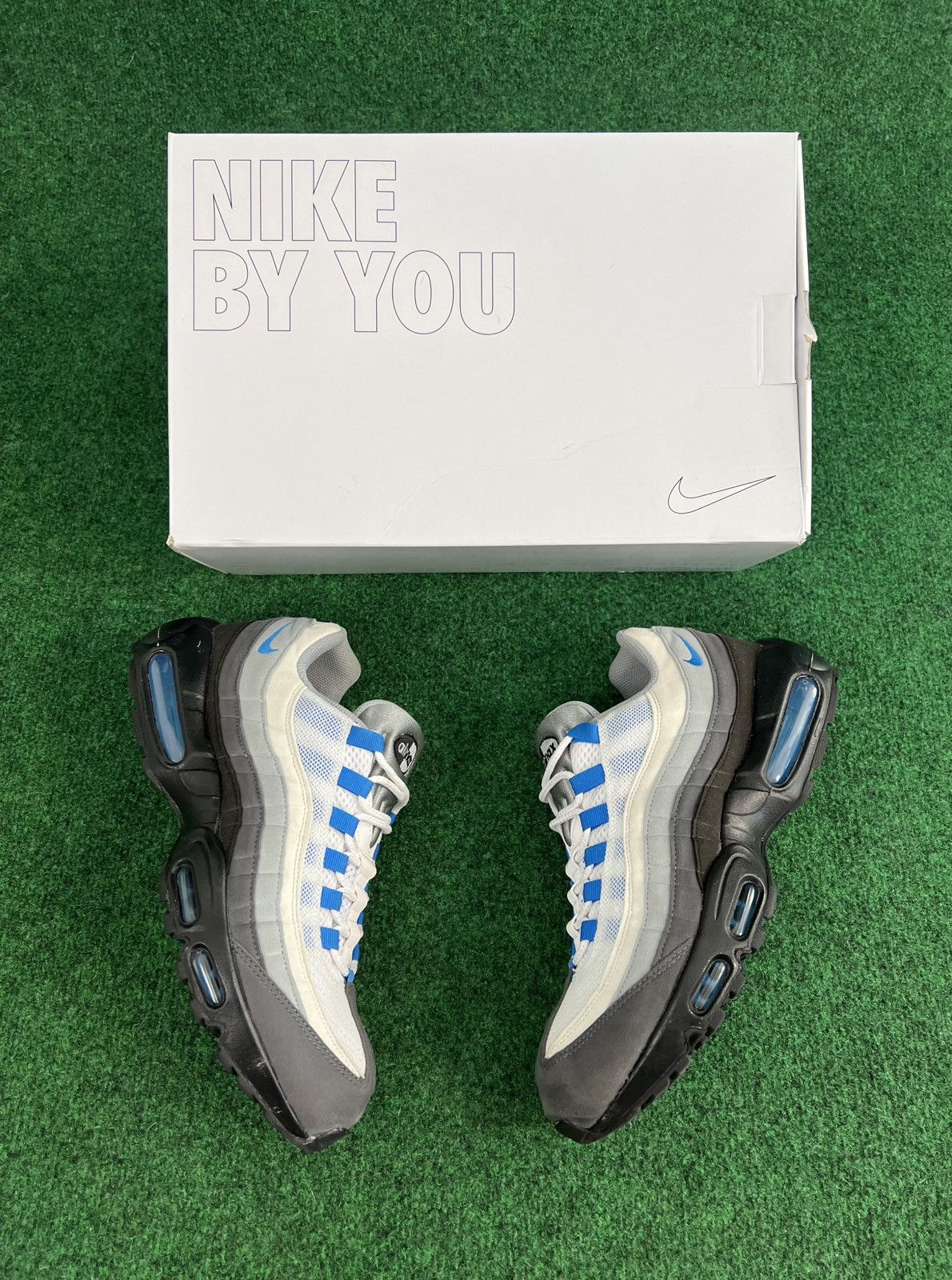 Nike Nike Air Max 95 Premium iD By You Design SZ 11 Blue Grey Size US 11 / EU 44 - 1 Thumbnail