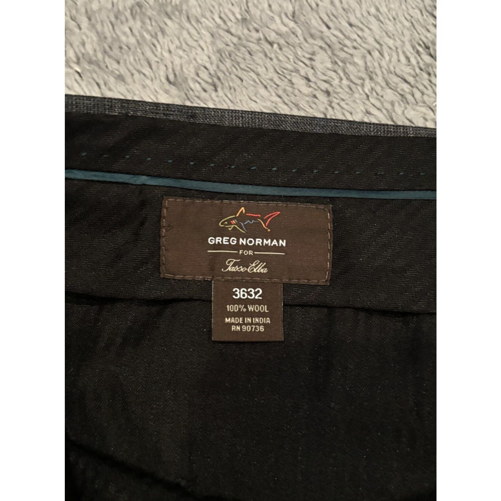 Tasso Elba Greg Norman Tasso Elba Dress Pants Mens 36x32 Wool Plaid Charcoal Gray Size US 36 / EU 52 - 2 Thumbnail