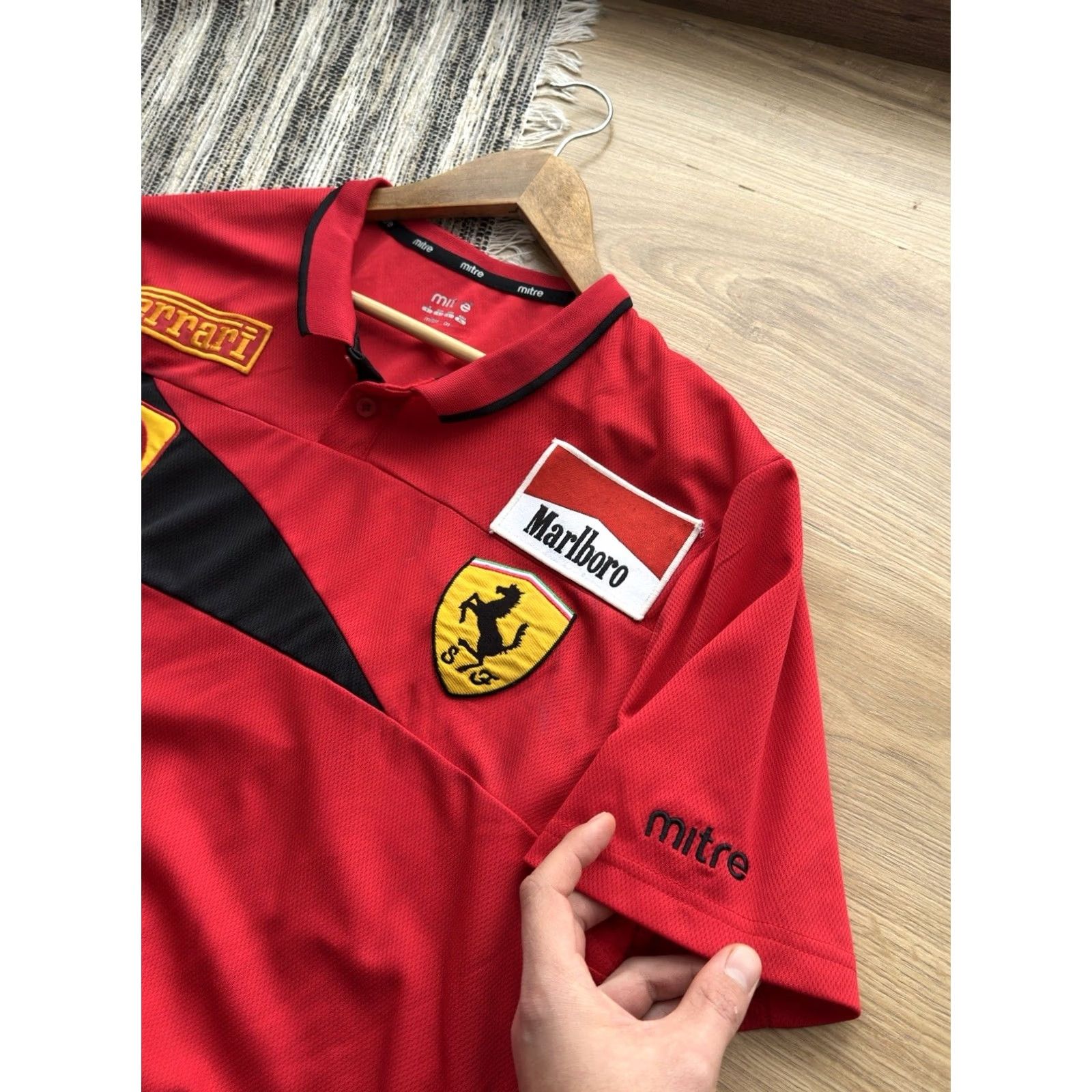 Ferrari VINTAGE Ferrari Marlboro Racing Jersey Polo Red Mitre Shirt Size L Men Size US L / EU 52-54 / 3 - 5 Thumbnail